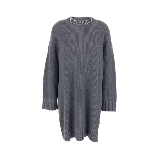 Pinko Ask Embellished Neck Knitted Dress