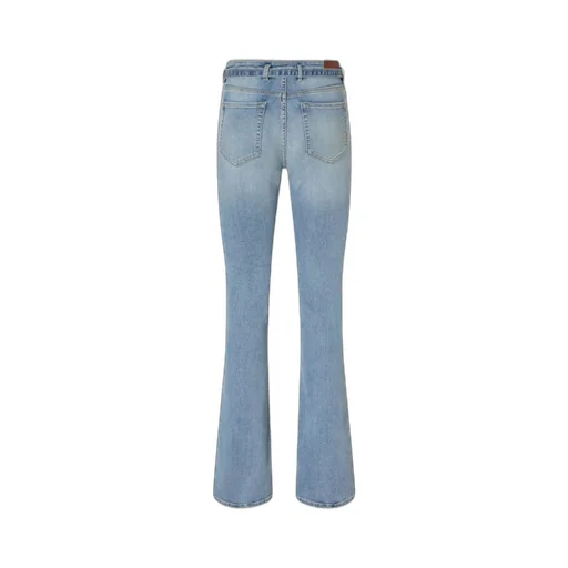 Pinko Flared Bird-Logo Belt Jeans