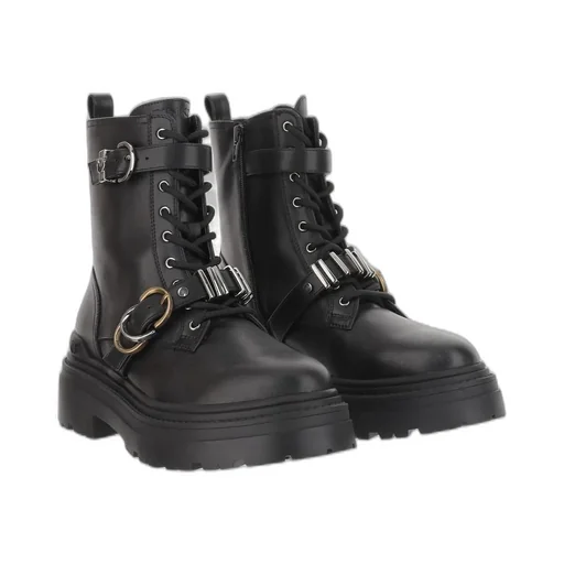 Pinko Round-Toe Lace-Up Boots