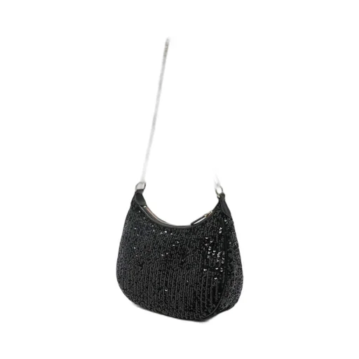 Pinko Half Moon Embellished Zip-Up Mini Shoulder Bag