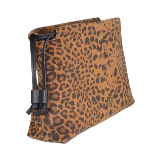 Pinko Leopard Printed Mini Clutch Bag