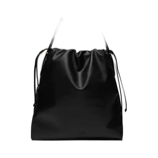 Pinko Logo Plaque Drawstring Satchel Bag