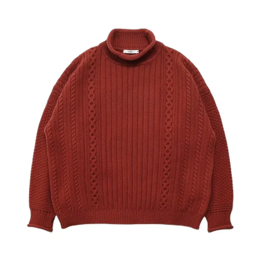 Shizuku Curl High Neck Knit