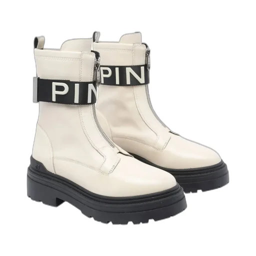 Pinko Logo Detailed Zipped Ankle Boots