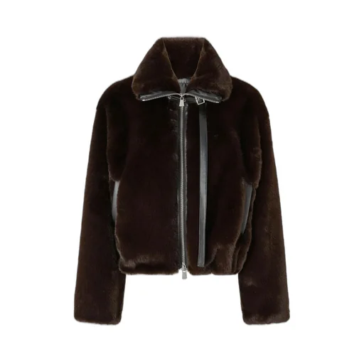 Pinko Estebana Short Mink-Effect Blouson