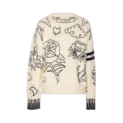 Pinko Motif Intarsia Knitted Jumper