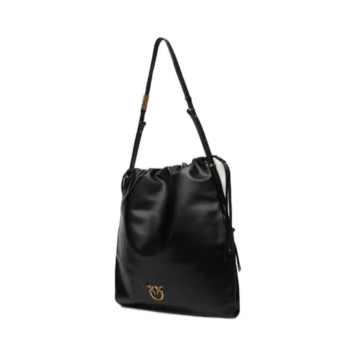 Pinko Logo Plaque Drawstring Satchel Bag