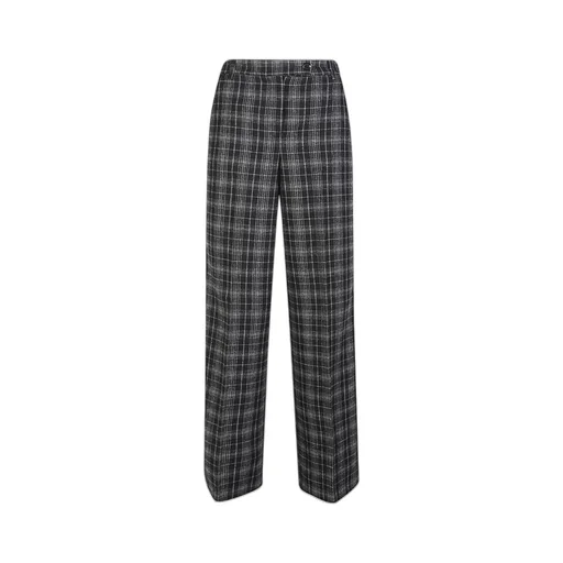 Pinko Checked Elastic Waist Trousers
