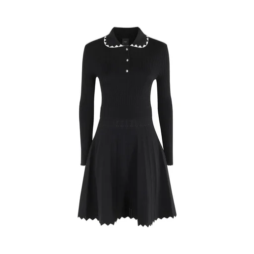 Pinko Collared Long-Sleeve Dress
