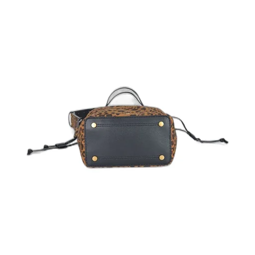 Pinko Leopard Printed Mini Bucket Bag