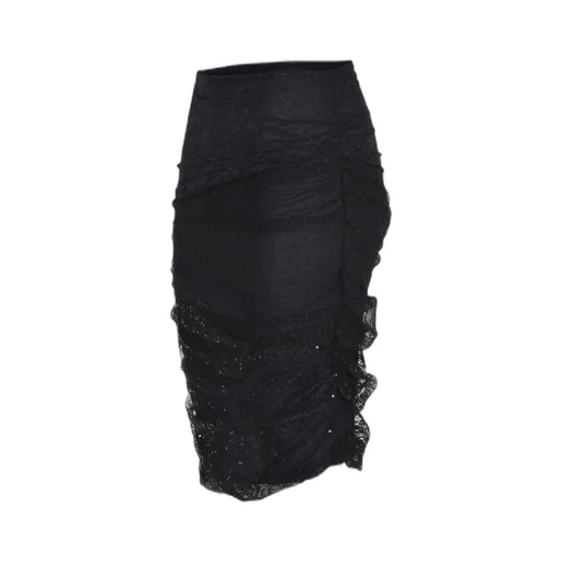 Pinko Patchwork-Effect Lace Pencil Skirt