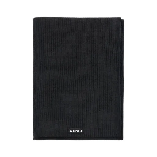 Pinko Logo Patch Knitted Scarf