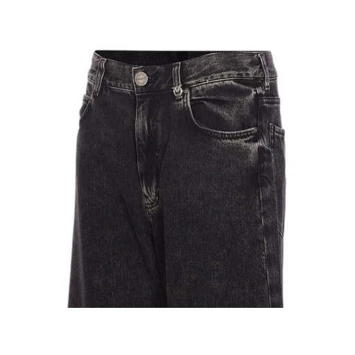 Pinko Wanda Wide-Leg Turn-Up Jeans