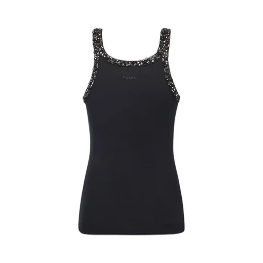 Pinko Embellished Ribbed Top