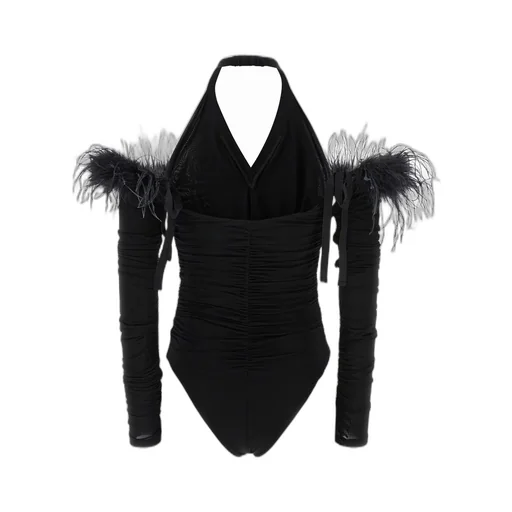 Pinko Feather Derailed Bodysuit