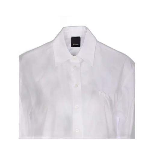 Pinko Love Birds Embroidered Poplin Shirt