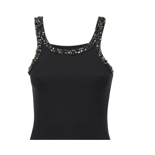 Pinko Embellished Ribbed Top