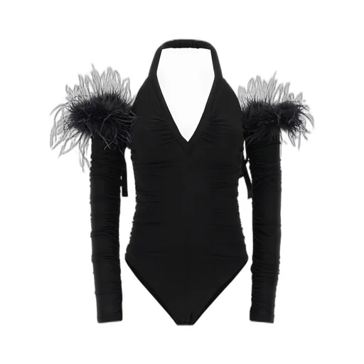 Pinko Feather Derailed Bodysuit