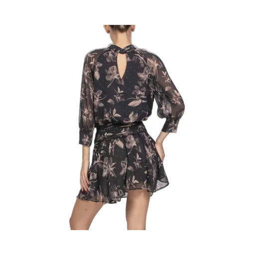 Pinko Floral Printed Three-Quarter Sleeved Dress