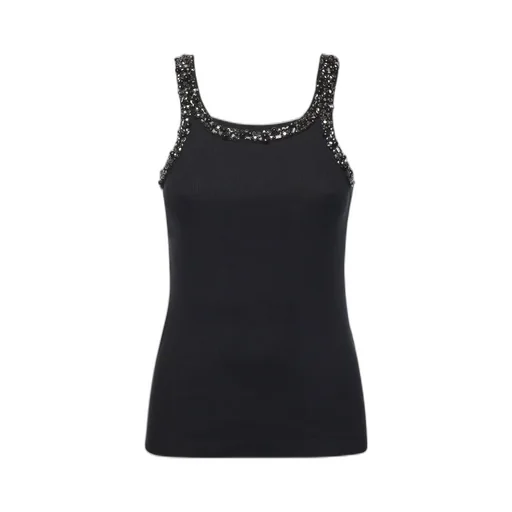 Pinko Embellished Ribbed Top