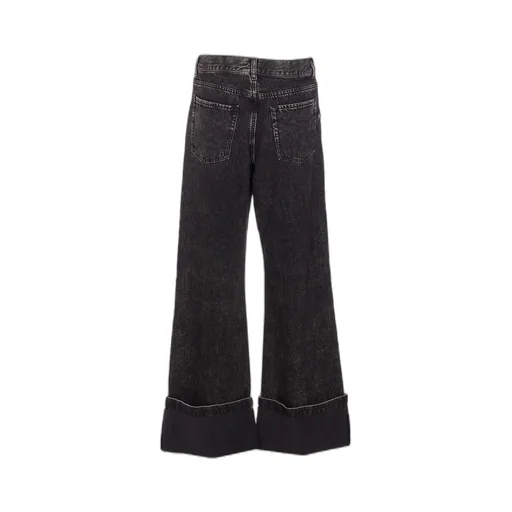 Pinko Wanda Wide-Leg Turn-Up Jeans