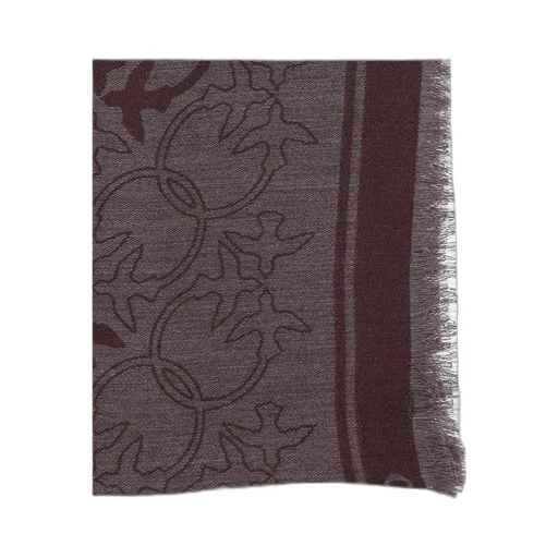 Pinko Love-Birds Pattern Fringed Scarf