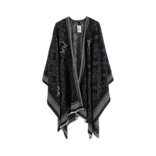 Pinko Love Birds Logo Motif Cape