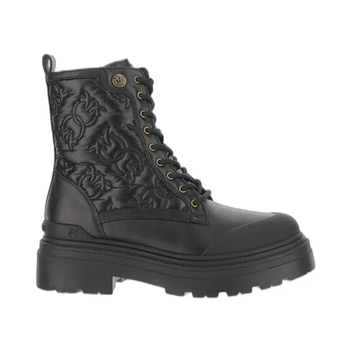 Pinko Round-Toe Lace-Up Boots