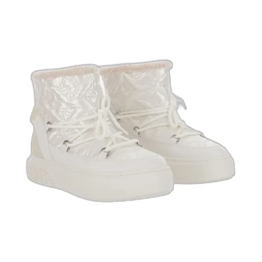 Pinko Round Toe Quilted Ankle Boots