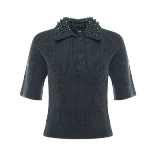 Pinko Embellished Polo Sweater