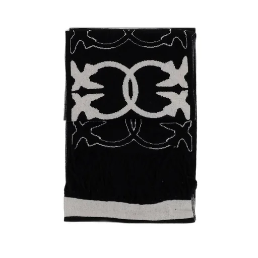 Pinko Logo Intarsia Knitted Scarf