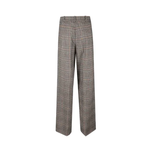 Pinko Checked Wide-Leg Trousers