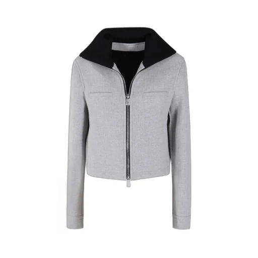 Pinko Knit Collar Slim-Fit Jacket