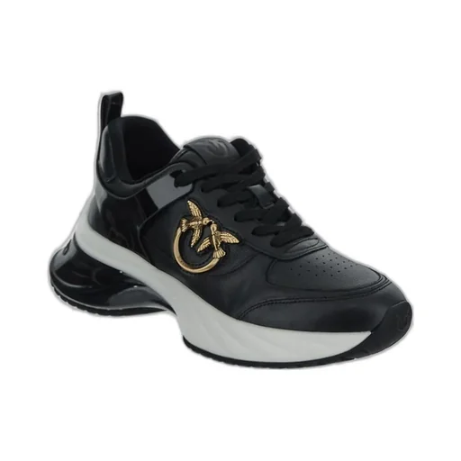 Pinko Logo Plaque Round Toe Sneakers