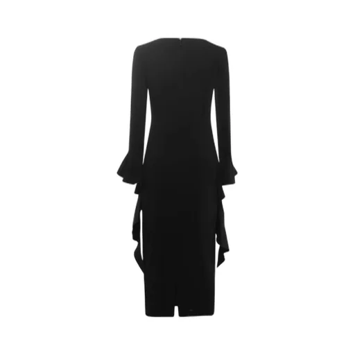 Pinko Formina Square-Neck Ruffled Midi Dress