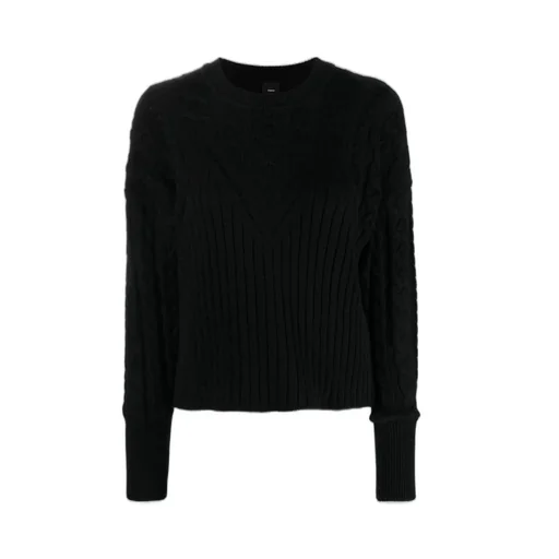 Pinko Armadillo Crewneck Ribbed-Knit Jumper