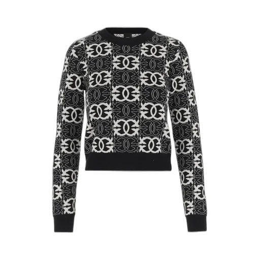 Pinko Geometric-Pattern Knitted Jumper