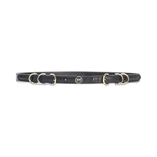 Pinko Logo Plaque Buckled Belt