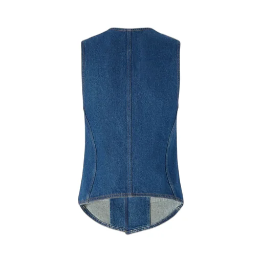 Pinko Galiceno Button-Up Denim Waistcoat