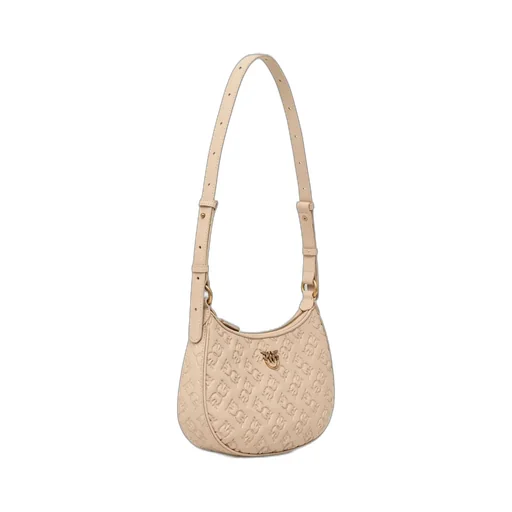 Pinko Love Logo Plaque Zip-Up Shoulder Bag