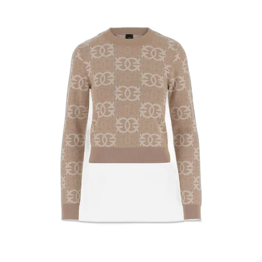 Pinko Geometric-Pattern Knitted Jumper