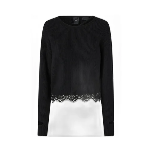 Pinko Lace Hem Cut-Out Jumper