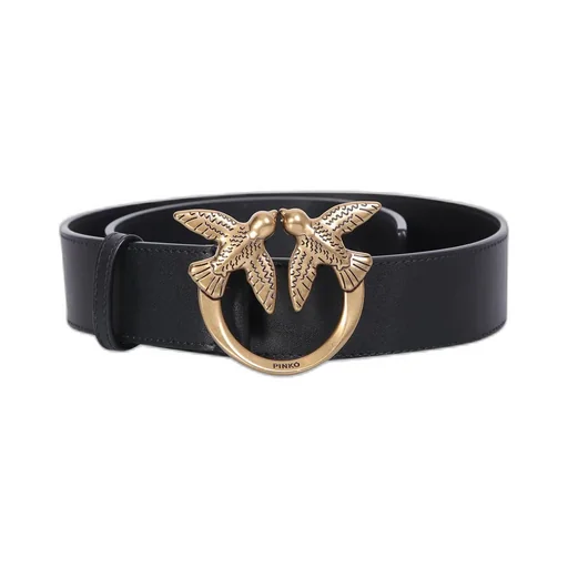 Pinko Logo Plaque Buckled Belt