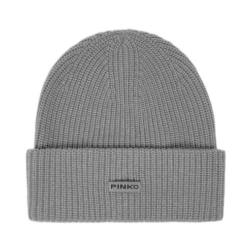 Pinko Logo Patch Knitted Beanie