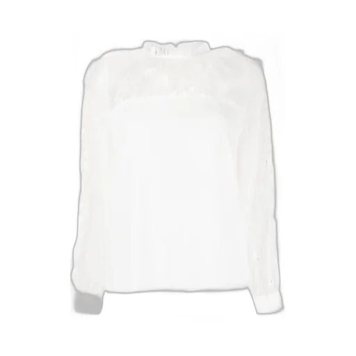 Pinko Esquel Lace Detailed Straight Hem Blouse