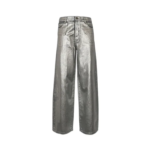 Pinko Loose-Fit Laminated Denim Jeans