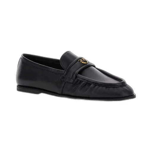 Pinko Logo Plaque Slip-On Loafers