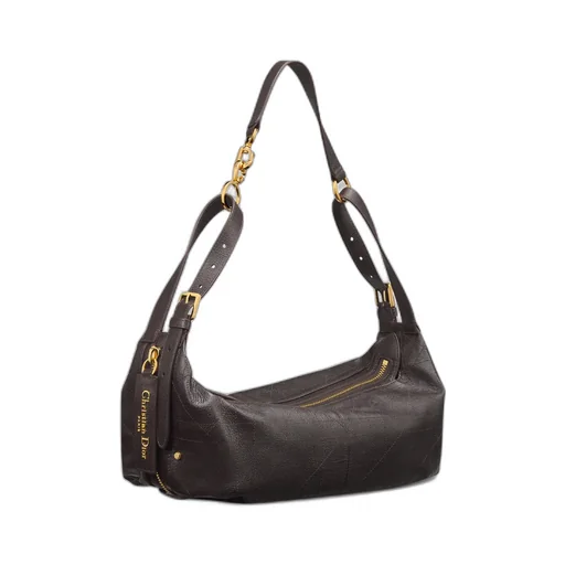 Medium D-Journey Bag In Shiny Grained Calfskin