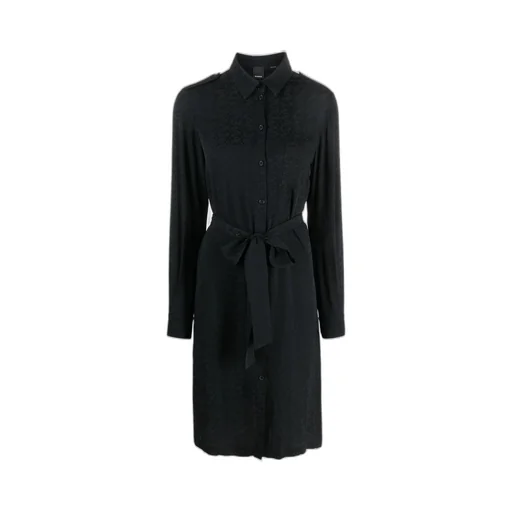 Pinko Alicia Button-Up Belted Shirt Dress
