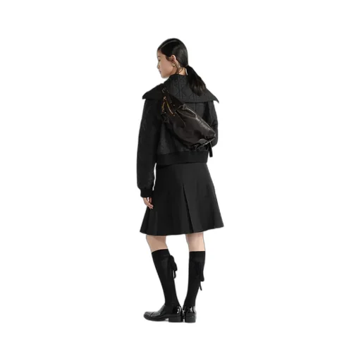 Medium D-Journey Bag In Shiny Grained Calfskin